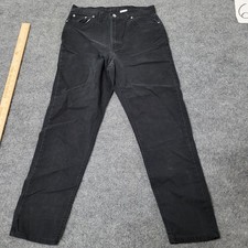Faded Glory Jeans Womens Size 12A Black Straight Leg High Rise Denim Made in USA