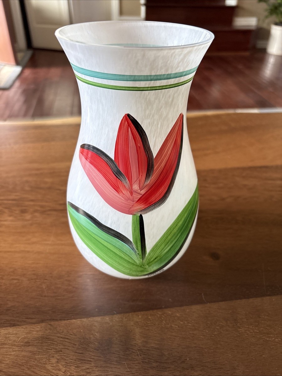 Kosta Boda Red Tulipa Vase by Ulrica Haydman-Vallien Mid century 8