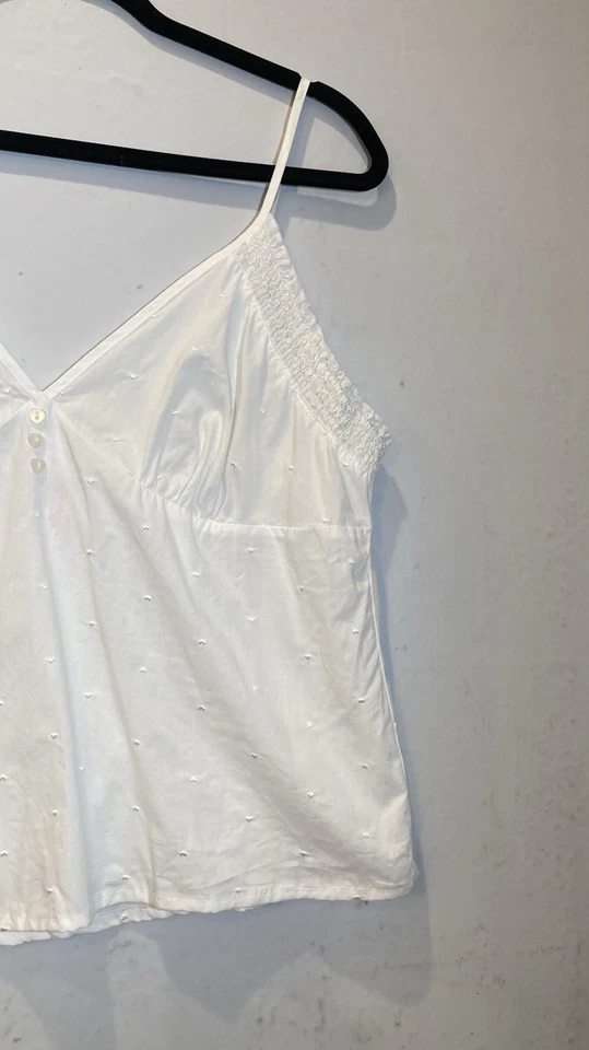 Camiseta sin mangas Xhilaration Sleep blanca de algodón bordada en corazón cami talla XL coqueta Foto 4 de 4