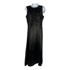 Walter Baker Womens Black Maxi Dress Size 4 Sleeveless Ruched Front Polyester