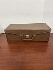 Vintage 8-Track Storage Case 24 Slots Brown Faux Leather