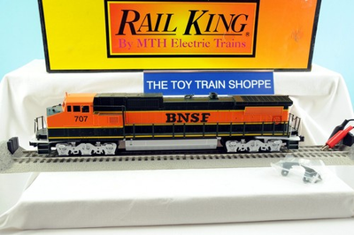 #ad #ad MTH RAIL KING 2307 3 BNSF PUMPKIN DASH 8 NON POWERED DIESEL ENGINE. LN IN BOX. $149.95