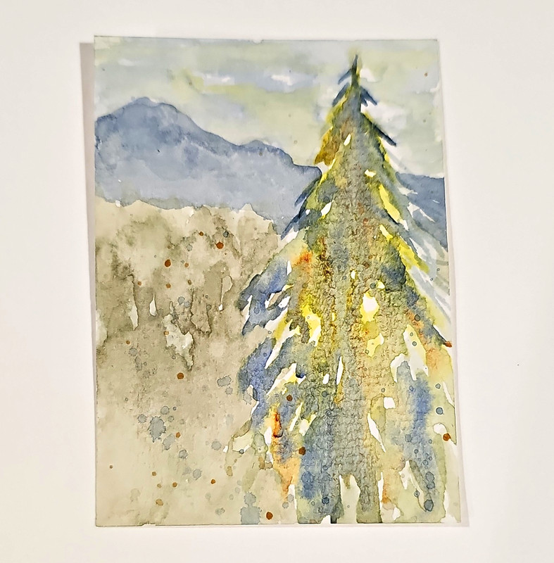 ACEO Original Landscape Watercolor, Signed  2026