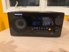 Sangean WR-22 AM/FM-RDS USB Desktop Home Audio Digital Radio Walnut/Black color