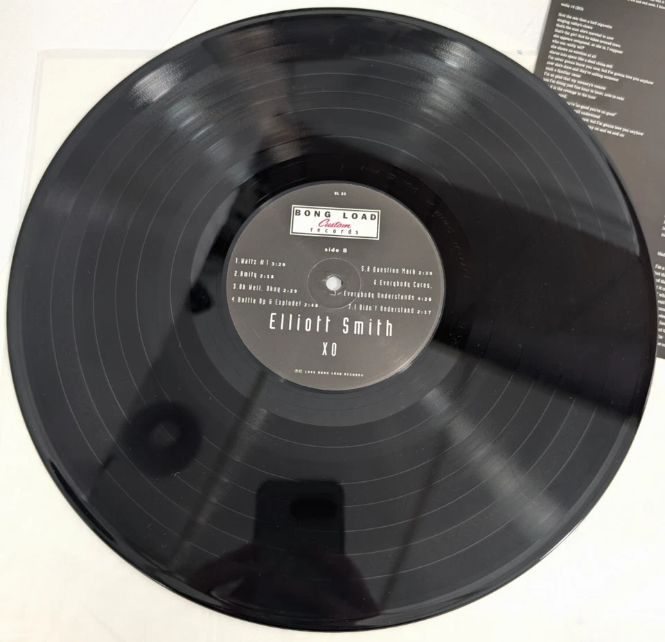 1998 ELLIOTT SMITH XO 1st Press Bong Load Record Vinyl BL35 Lyric Sheet 180g - Image 3 of 4
