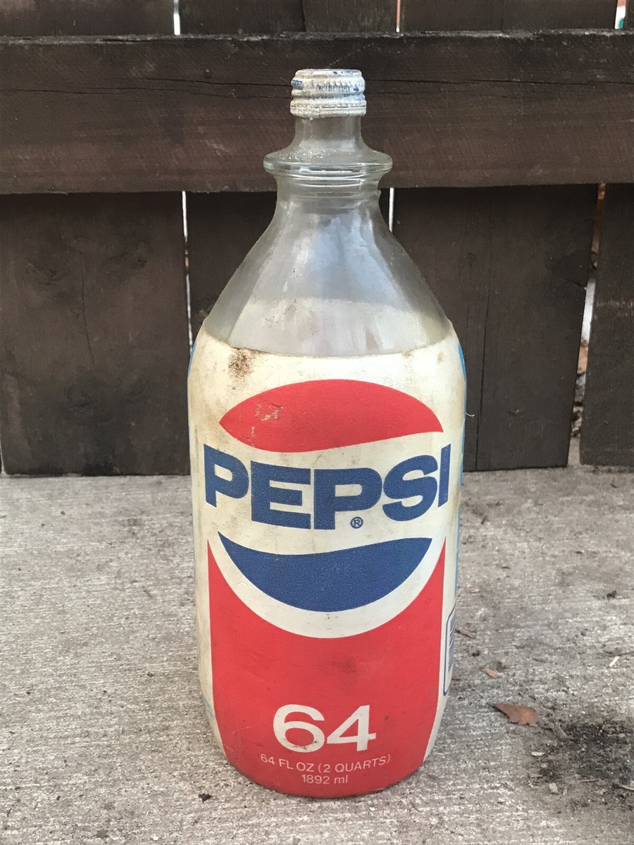 Vintage Collectable Pepsi Cola Glass Bottle 64 Ounces Fl. Oz