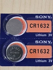 2 x carded Sony CR1632 3v LITHIUM BATTERY CR 1632 CMOS KEY FOBS  EXP. 2033