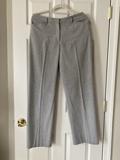 LIGHT GREY HIGH RISE PLEATED DRESS PANTS