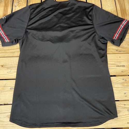 Adidas NC State Wolfpack Men's Full Button Baseball Jersey Black Size XL IN2010 - Picture 2 of 6