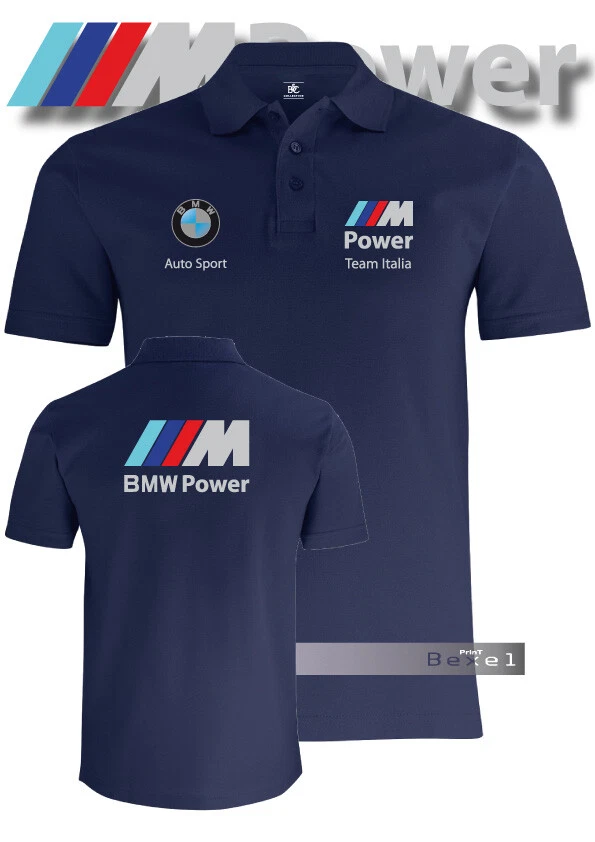 B&C Polo Printed Bmw MPOWER Motobike Racing Motorcycle Maglia Team Italia 5 Col BL