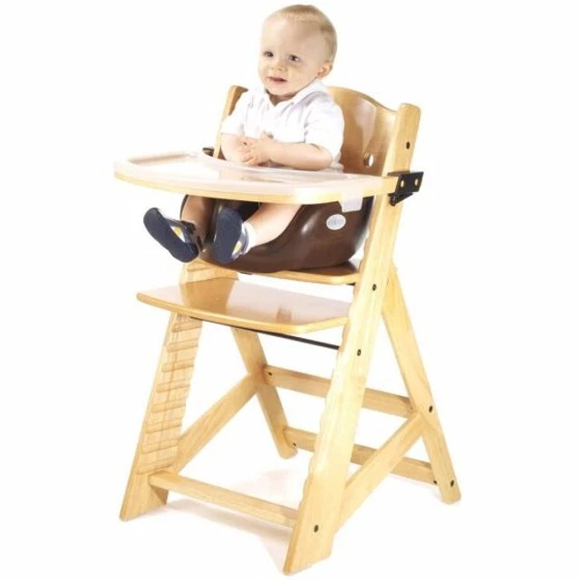 NUEVO Keekaroo Altura Ajustable Derecho Asiento Infantil Inserto Madera Silla Alta con Bandeja Foto 4 de 4