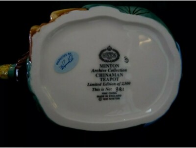 Minton Chinaman Teapot Limited Edition of 2500 No.381 Minton Chinaman Teapot Limited Edition of 2500 No.381