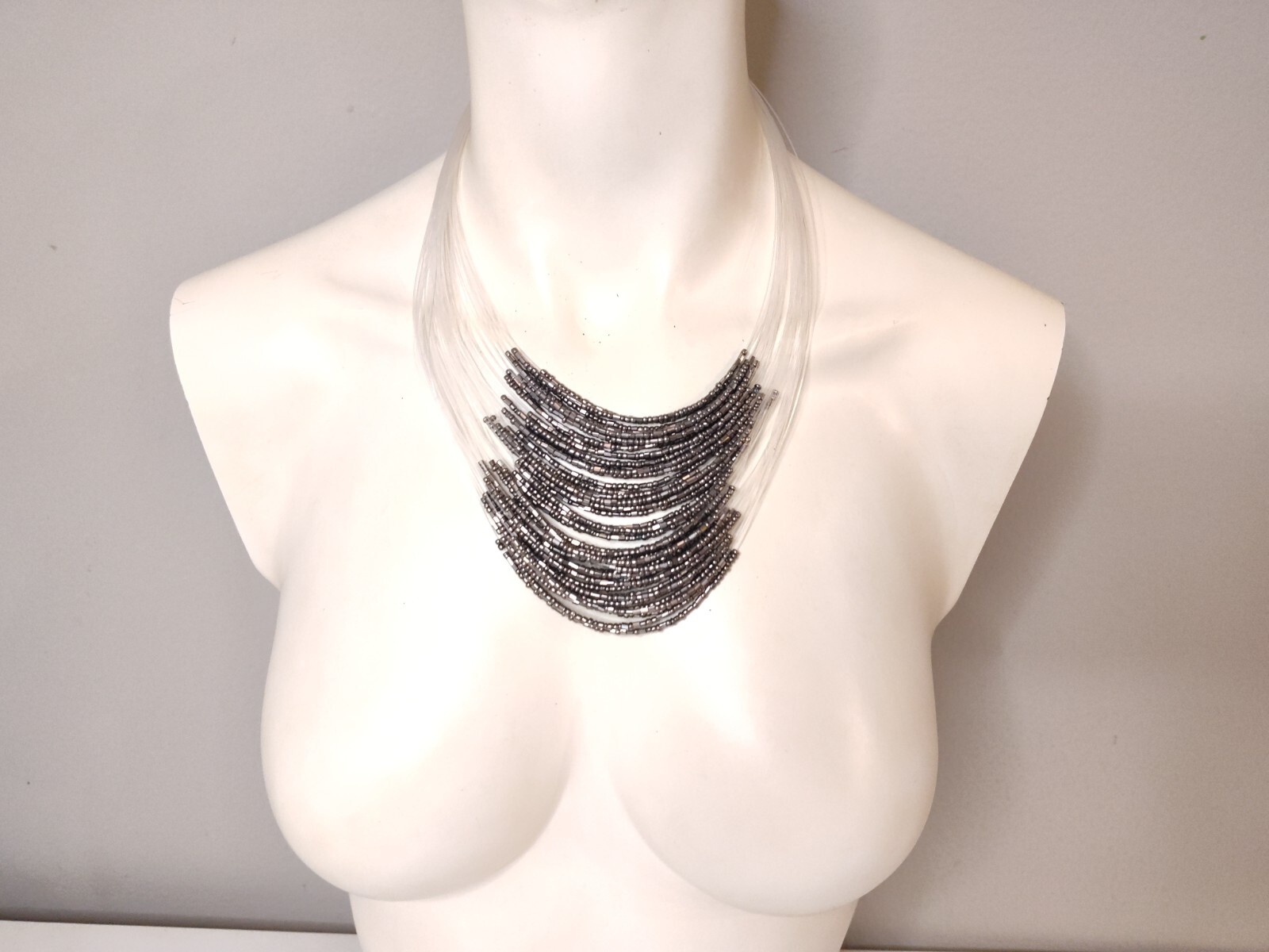 VINTAGE MULTI LAYERED STATION STATEMENT NECKLACE … - image 7