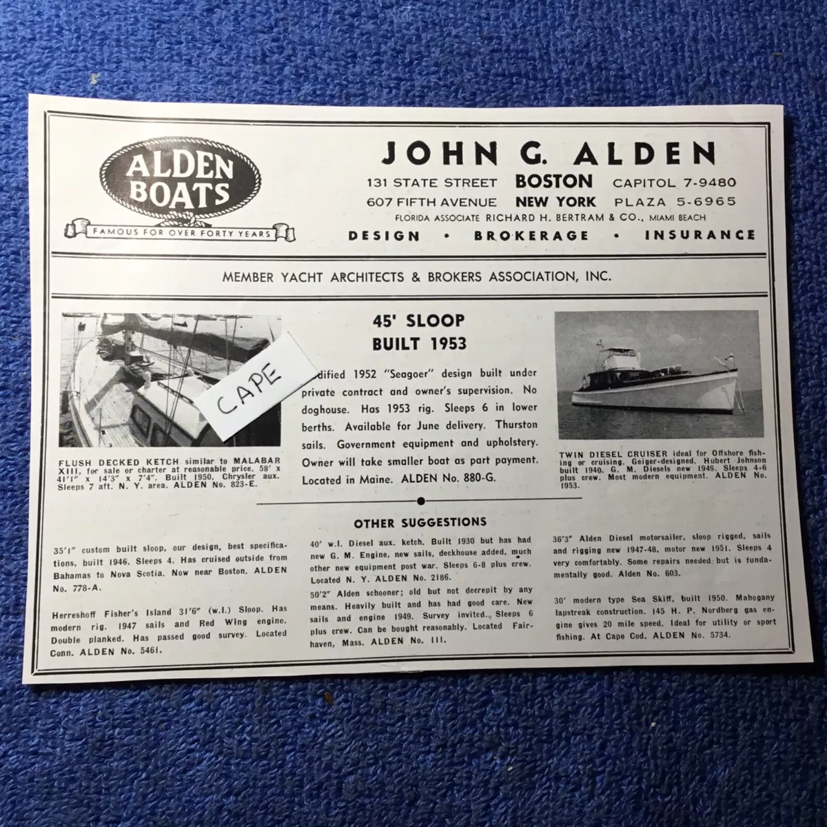 Alden 45 shop