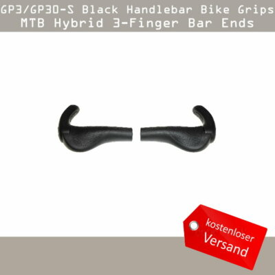 Ergon GP3/GP30-S Schwarz Lenker Fahrradgriffe MTB Hybrid 3-Finger Bar Ends