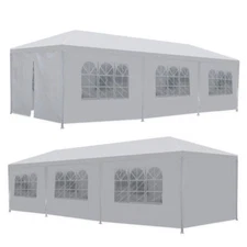 2x Outdoor 10x30 Canopy Party Wedding Tent Gazebo Pavilion Cater Events White