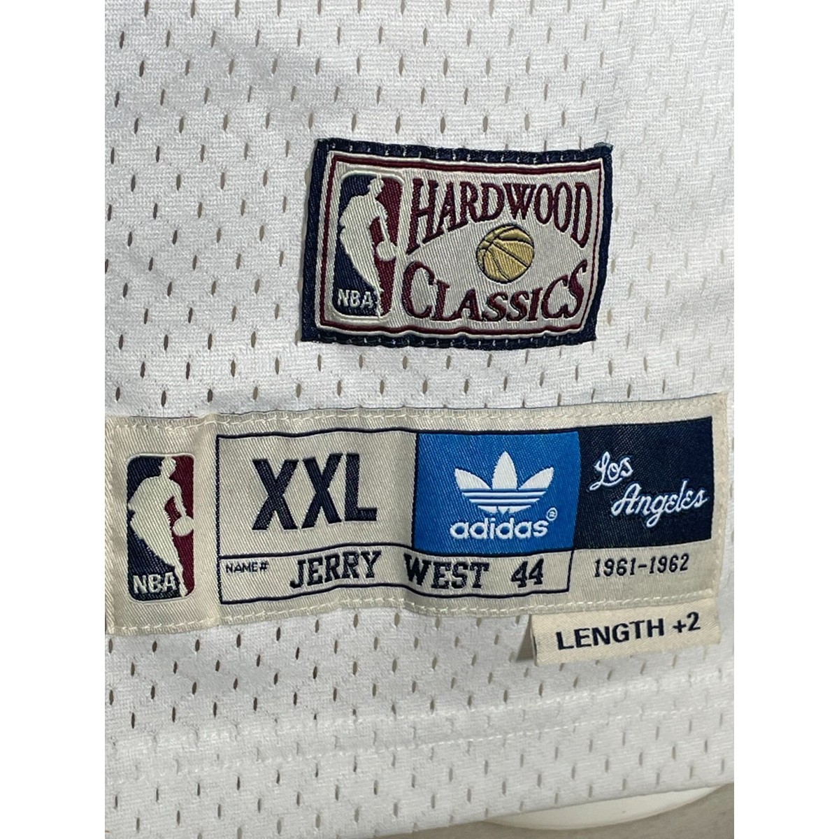 アディダス製 Hardwood Classics　NBA　ゲームシャツ　M JERRY WEST #44 Los Angeles Lakers Adidas Hardwood Classics