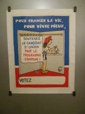 AUTHENTIQUE AFFICHE ANCIENNE - PROPAGANDE POLITIQUE.
