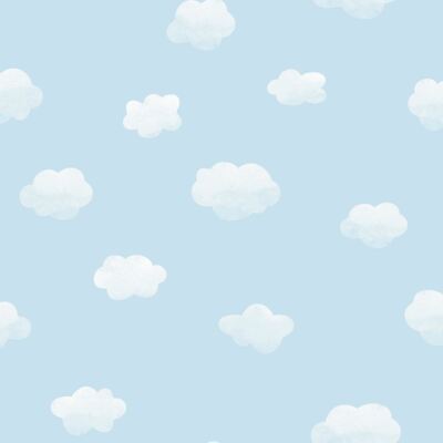 Over the Rainbow Cloudy Sky Wallpaper Blue Holden 90991