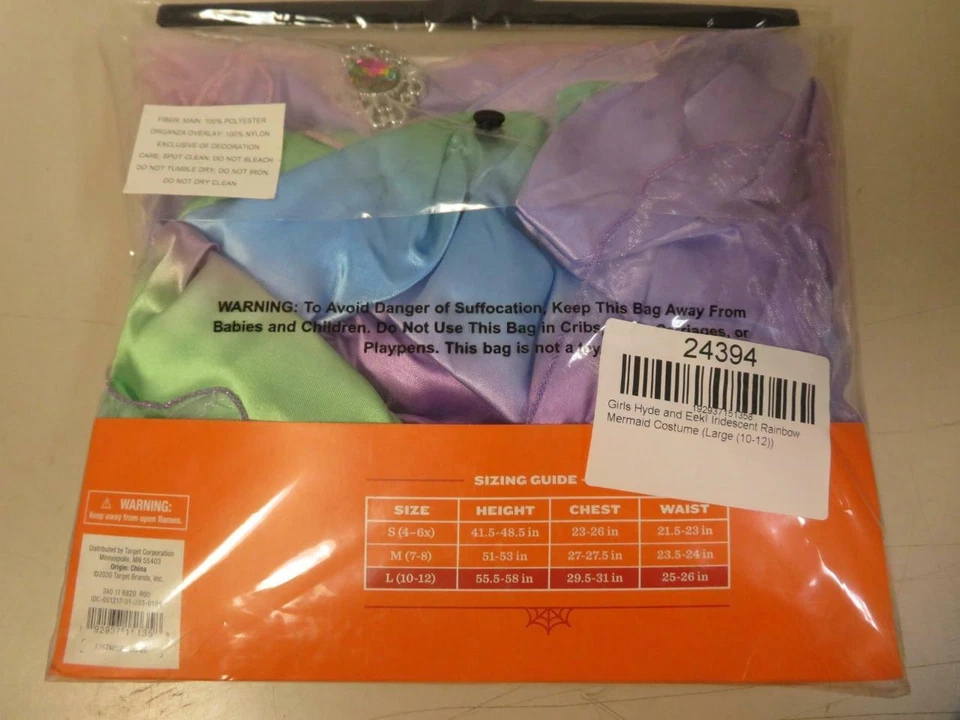 Kids' Iridescent Mermaid Dress Halloween Costume Hyde and Eek Boutique Small - Image 4 of 4