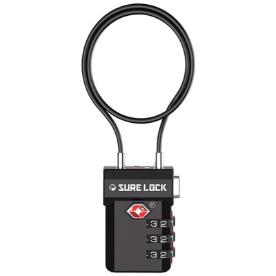 Approved Luggage Locks with Open Alert - Extra Long Cable for Suitcase