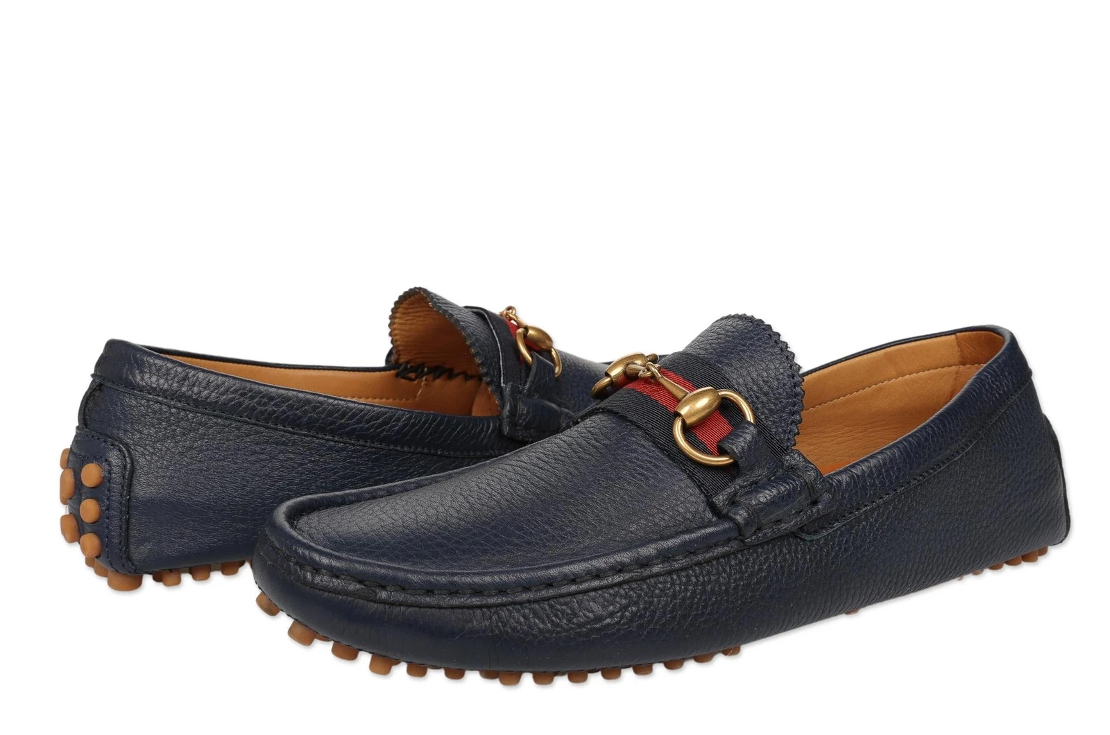 Chaussures de conduite homme Gucci 302474 cuir bleu pointure G7 /US 8,5