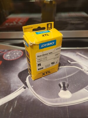 DYMO Schrumpfschlauch 1868809 6 mm x 2,7 m schwarz auf weiß Neu Tatty Box