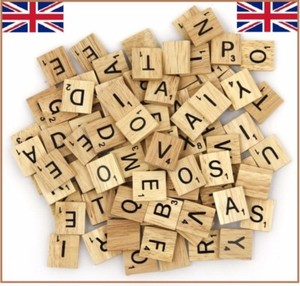 100x Wooden Scrabble Tiles Black Letters Numbers For Crafts Wood Image Is Loading 100x Wooden Scrabble Tiles Black Letters Numbers For