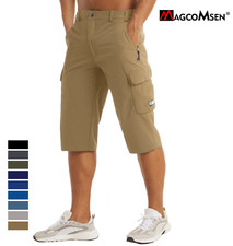 Men's Shorts Summer Quick Dry 3/4 Length Outdoor Cargo Hiking Golf Work Trousers
