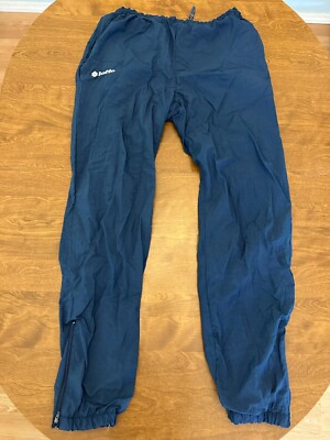 Lotto Pants Mens Large Blue Lined Windbreaker Soccer WarmUp Shell 80s 90s Dancer