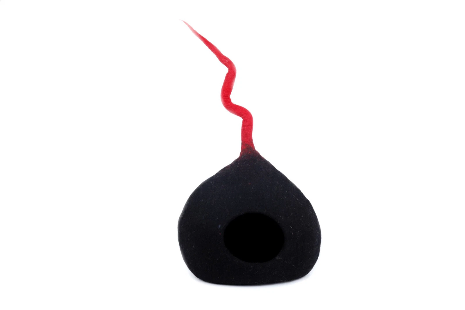 Tail Design Felted Cat Cave| Woolen Cat House Made Of 100%Natural Wool| Pet Bed