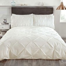 Image of BALMORAL PIN TUCK DUVET COVER SET - 3 COLOURS - SINGLE DOUBLE KING SUPER KING