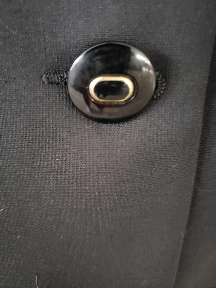 Vintage Phillip Adec 2 Black  Blazer Wool Blend  Size 10/44 - Image 2 of 4