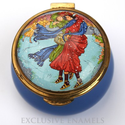 Staffordshire Emaille Old Hall Danbury Mint Weihnachten 1978 Emaille Box
