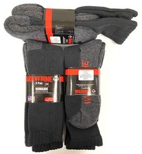 6 Pairs Wolverine Heavy Cushion Men's Mid-Calf Socks Large shoe size 9-13 