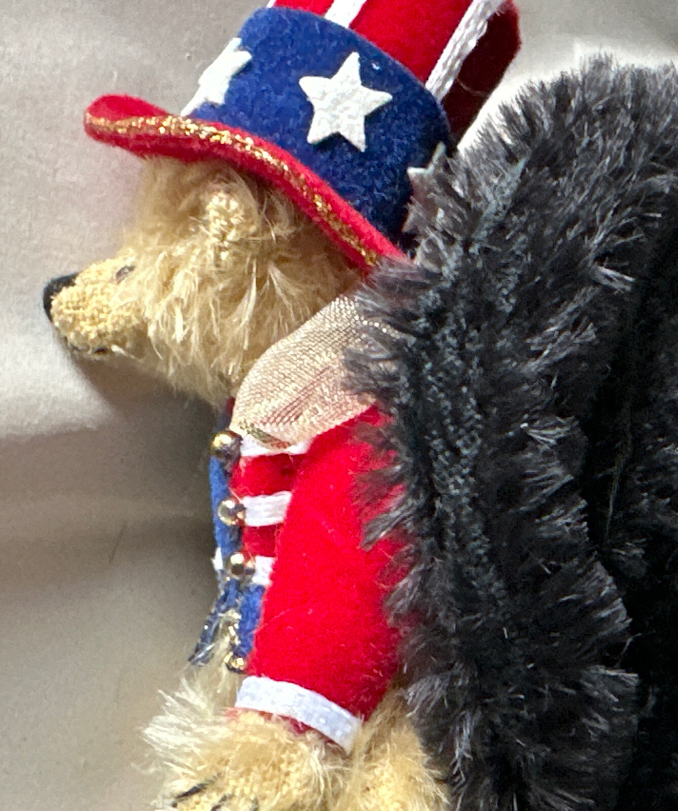 DEB CANHAM ARTIST DESIGNS DCAD SPIRIT OF AMERICA PATRIOTIC BEAR ON BALD EAGLE