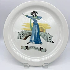 Vtg PUMP ROOM Sarah Siddons 10" Dinner Plate Duraline England Restaurant Ware