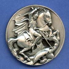 Pope Johannes XXIII John Rome Vatican Italy 49mm High Relief Silvered Medal #0a