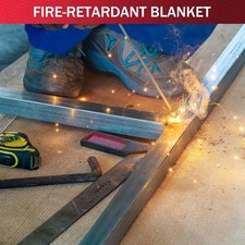 2 Pack Welding Blanket 6x8 ft - Heavy Duty Fiberglass Fire Resistant Blankets