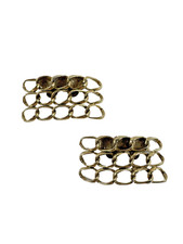 VINTAGE ANTIQUE METAL GOLD TONE MUSI ESTATE SHOE CLIPS