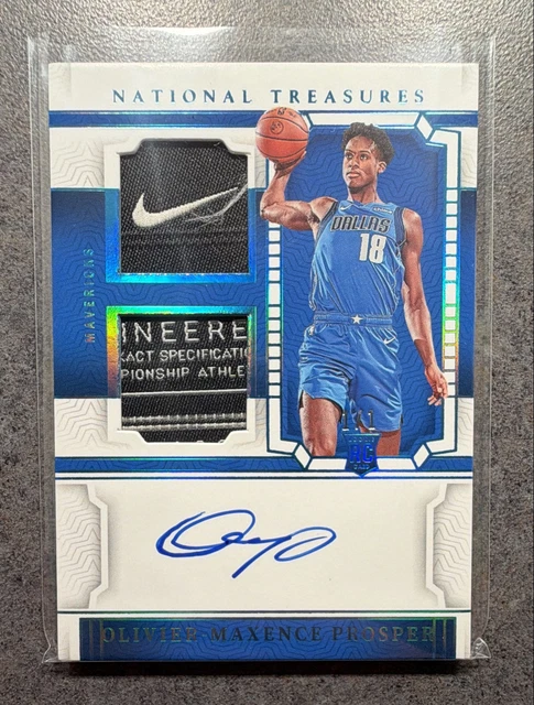 2023-24 National Treasures Olivier-Maxence Prosper Dual Laundry Tag Auto 1/1 RPA