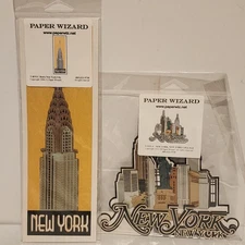 Paper Wizard New York & Building Layered Laser Die Cut Scrapbooking-Lot of 2