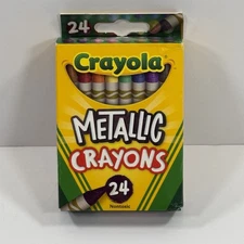 Crayola METALLIC Crayons 24 Count Box Specialty Colors NEW Free Shipping