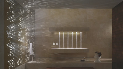 Dornbracht the Horizontal shower 6 WATER Bar POINTS Concealed Body Spray