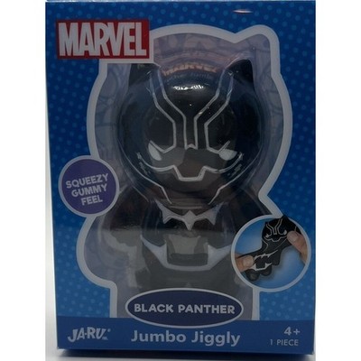 Marvel Black Panther Jumbo Jiggly Squeezy Gummy Toy JA-RU Superhero Fidget Black