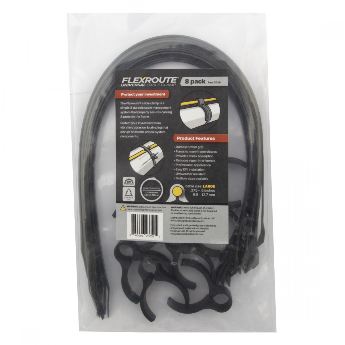 Кабельные направляющие Cobra FlexRoute LG 95-127 мм Гибкий рези композит 7090₽