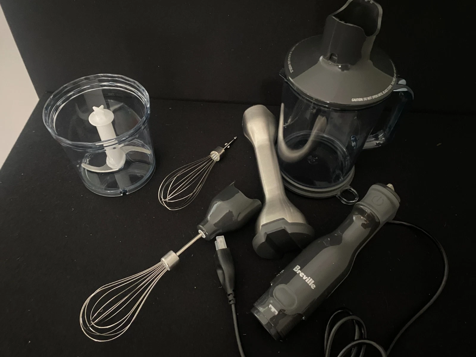 Breville Control Grip Immersion Blender Set Complete With Accessories, BSB510XL