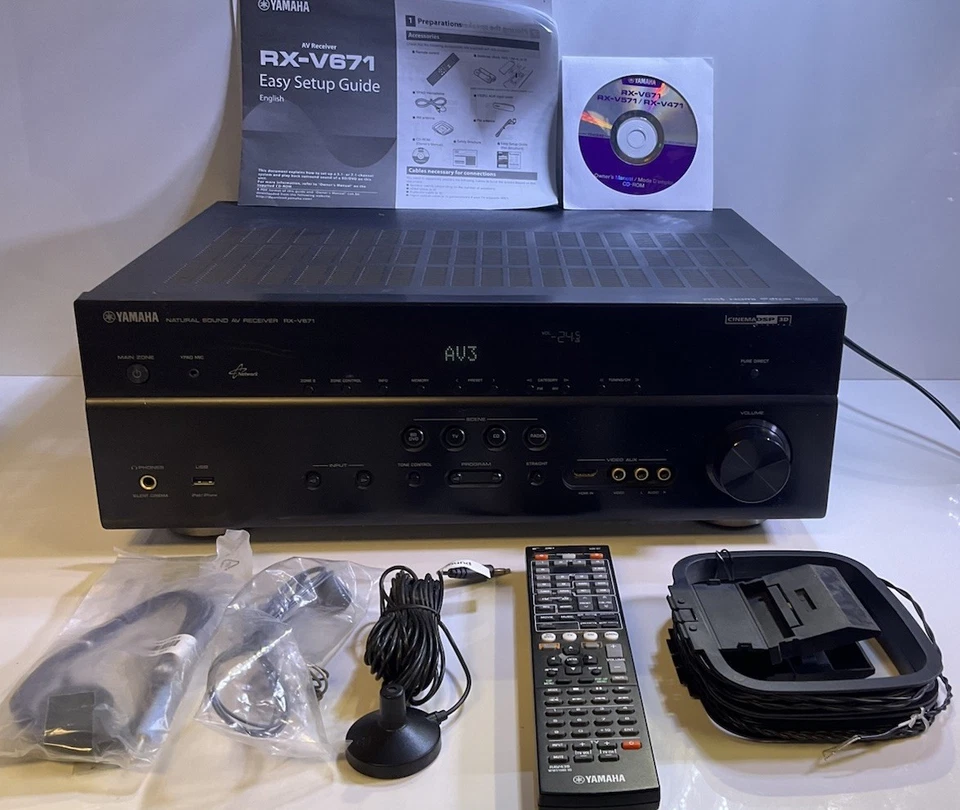 Yamaha RX-V671 7.1 Channel Natural Sound Home Theater AV HDMI Stereo Receiver - Image 2 of 4