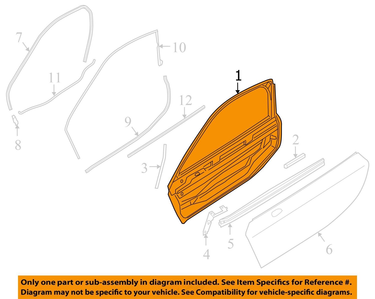 BMW I8 I12 I15 Front Right Door Shell Assembly 7312668 2014 - 2020 OEM