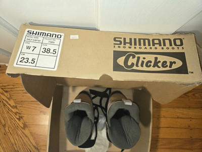 Shimano Halfcap Clicker Snowboarding Boots Vintage 90s New NOS Women's Size 7 K2
